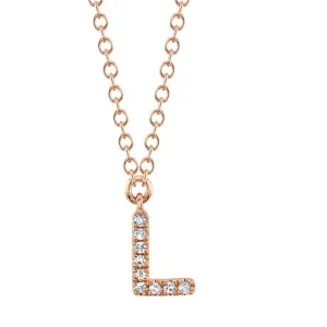 0.03ctw Diamond Necklace - Initial L