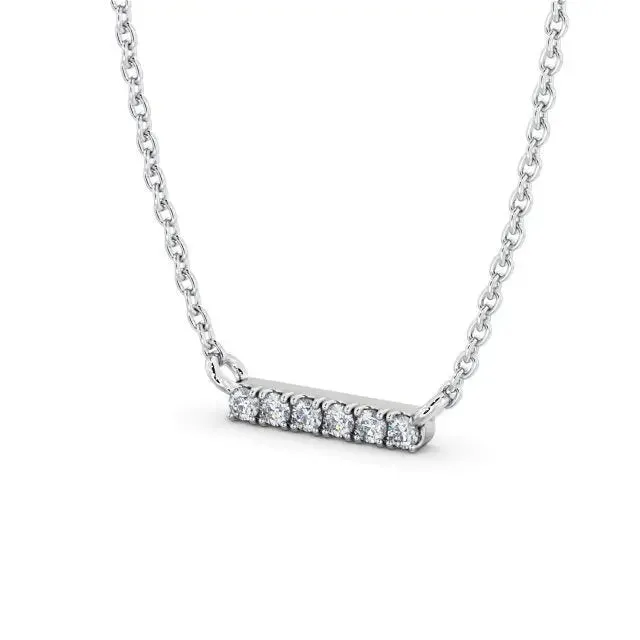 0.10CTW Lab Grown Diamond Bar Necklace