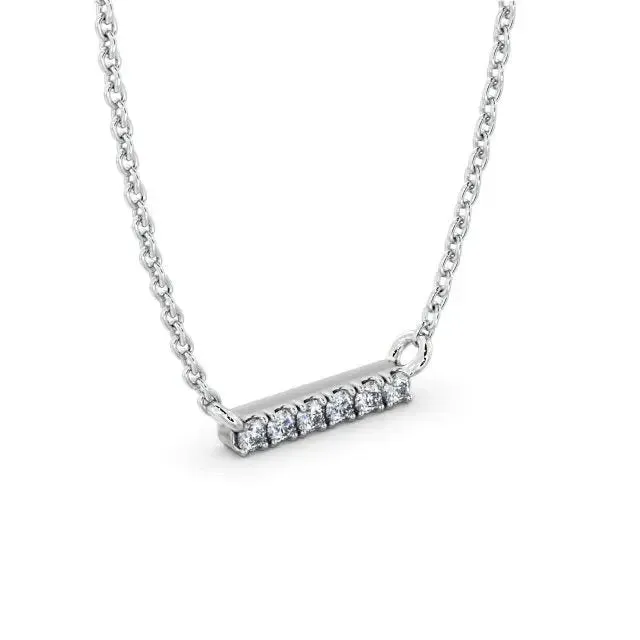 0.10CTW Lab Grown Diamond Bar Necklace