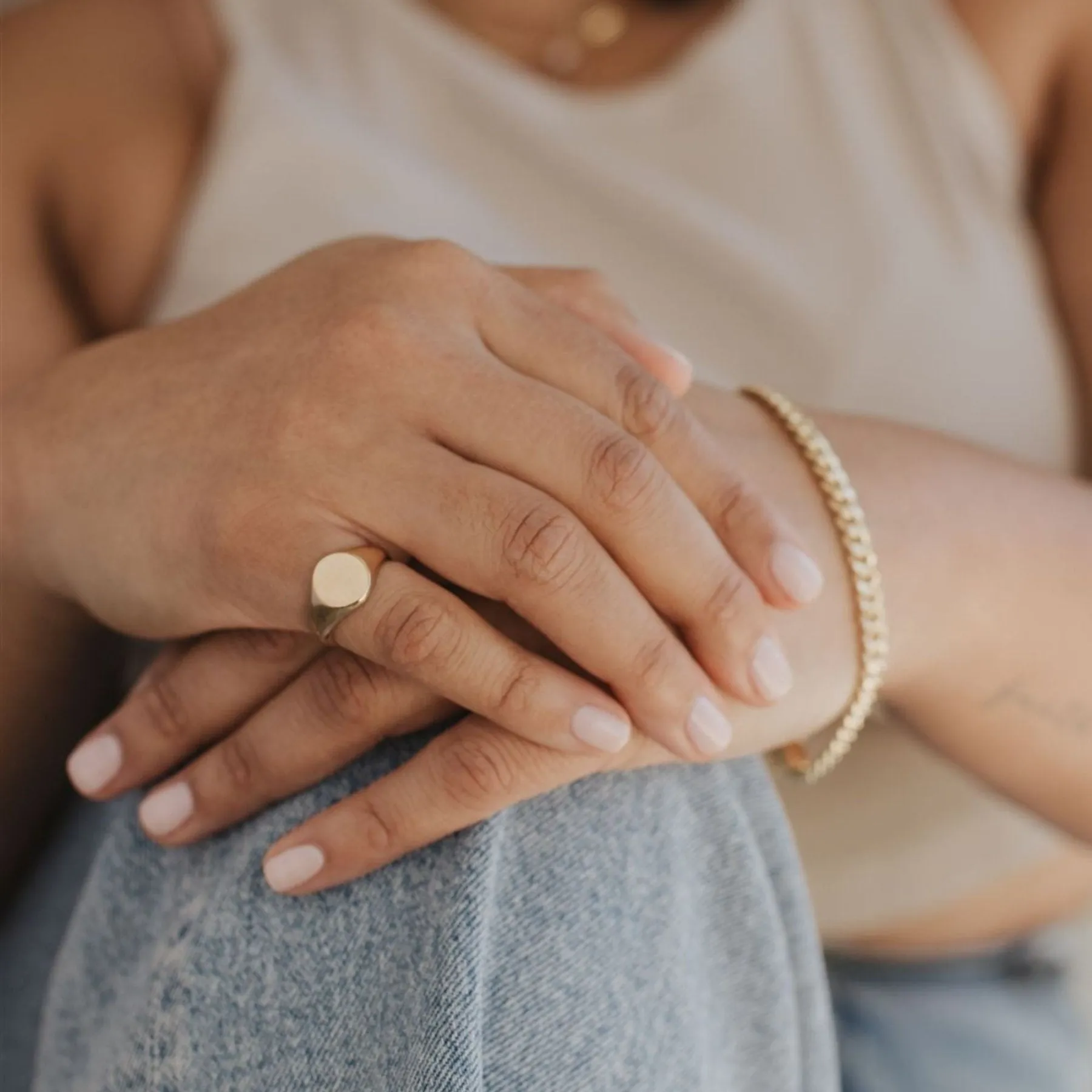 '100 Ways' Yellow Gold Signet Ring | Options Available |