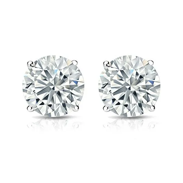 1.15 CTW Round Diamond Stud Earrings