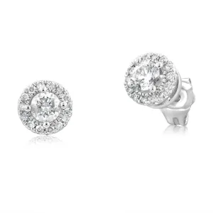 1/2 Carat Diamond Stud Earrings in 10ct White Gold