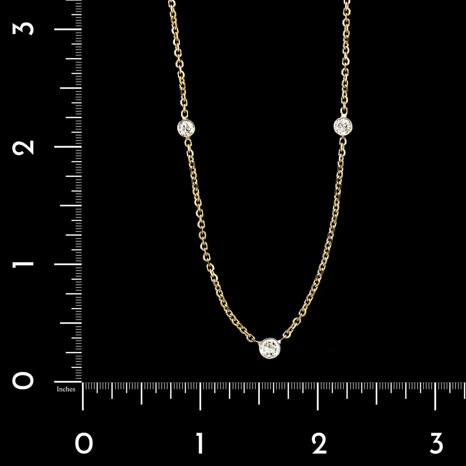 14K Two-tone Gold Estate Diamond Necklace