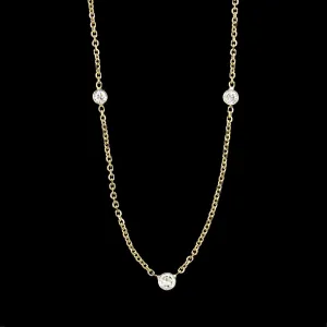 14K Two-tone Gold Estate Diamond Necklace