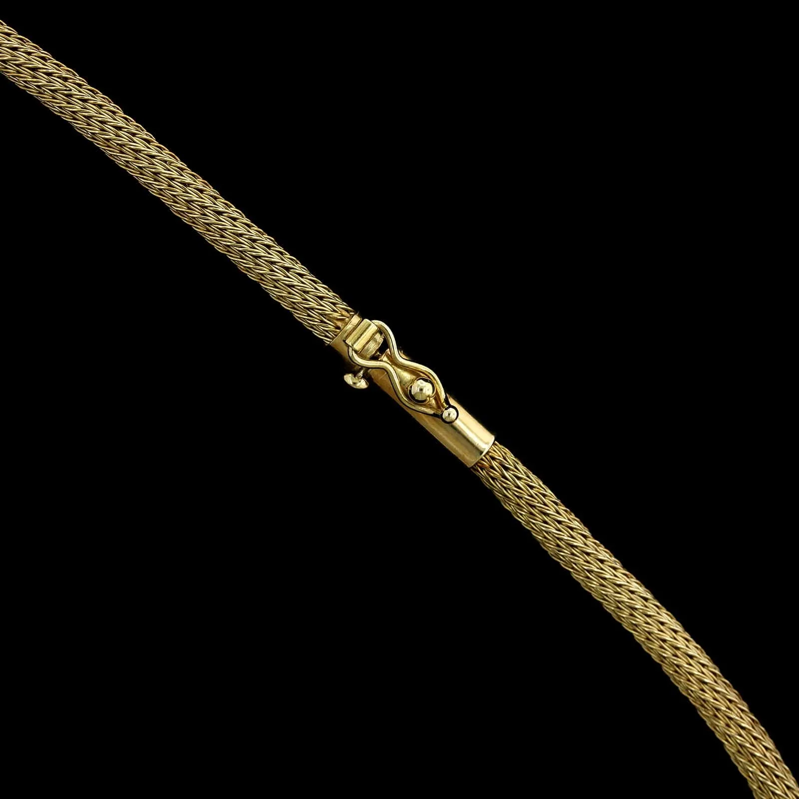 14K Two-tone Gold Estate Diamond Tassel Necklace