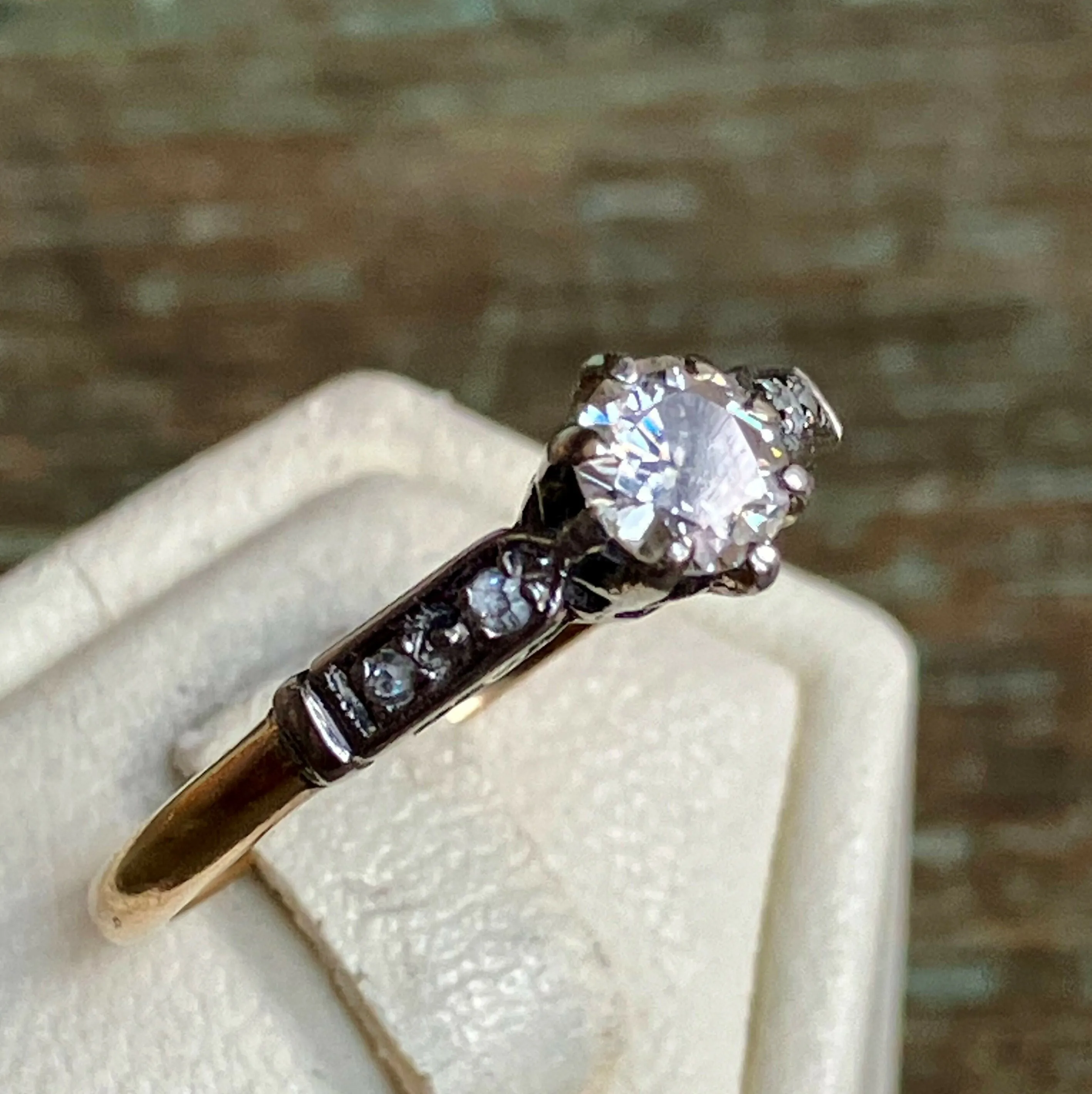 18ct Gold & Platinum Diamond Ring | Size Q 1/2 | 0.5 Carat