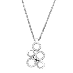 18ct White Gold 0.14ct Diamond Bubbles Necklace