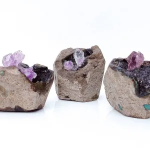 2.5" Druzy Amethyst Geode in Rock Formation