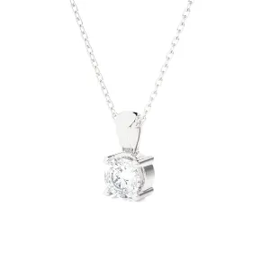 3/8  ctw Round Lab Grown Diamond Solitaire Pendant