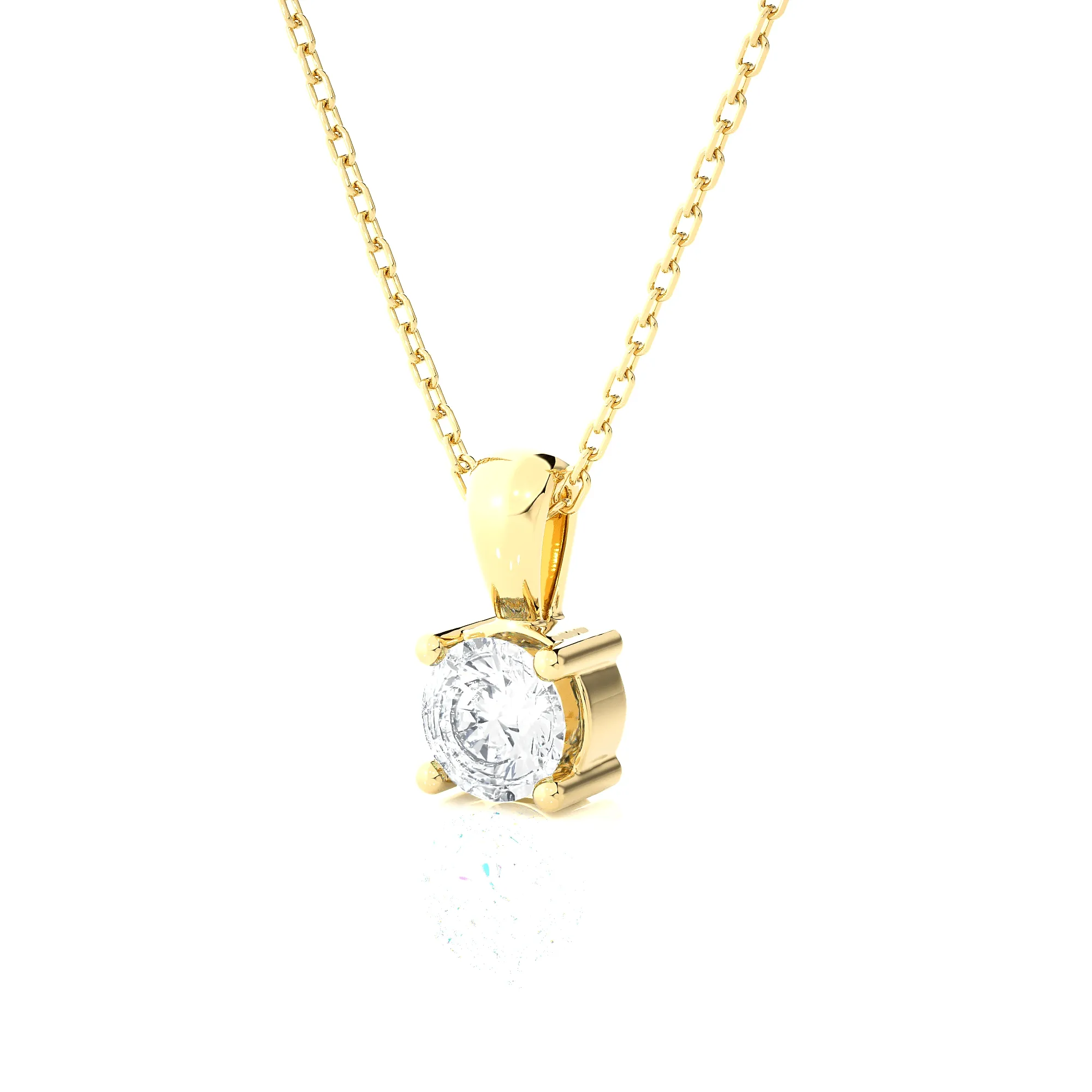 3/8  ctw Round Lab Grown Diamond Solitaire Pendant