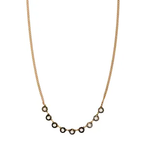 9 BLACK RHODIUM SOPHIA DIAMOND CURB CHAIN NECKLACE