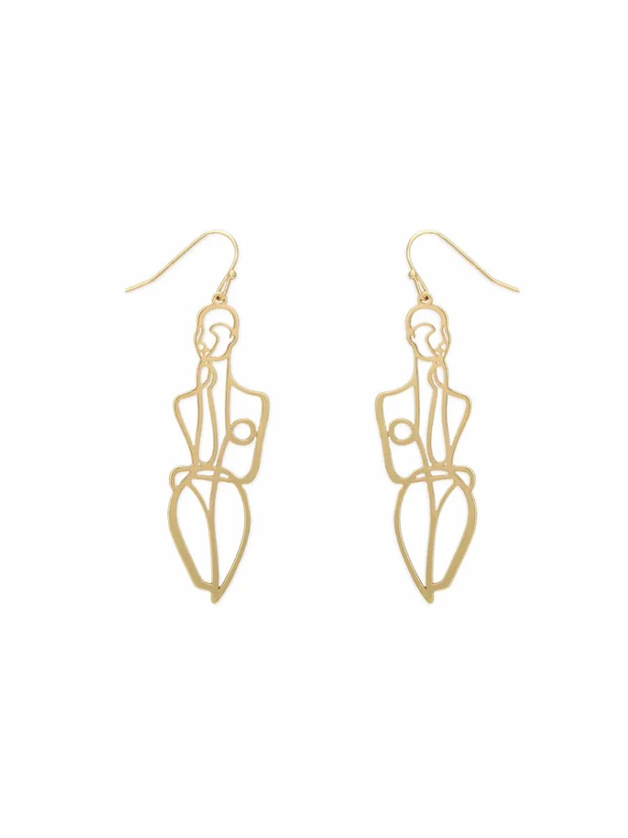 Abstract Figure Statement Earrings