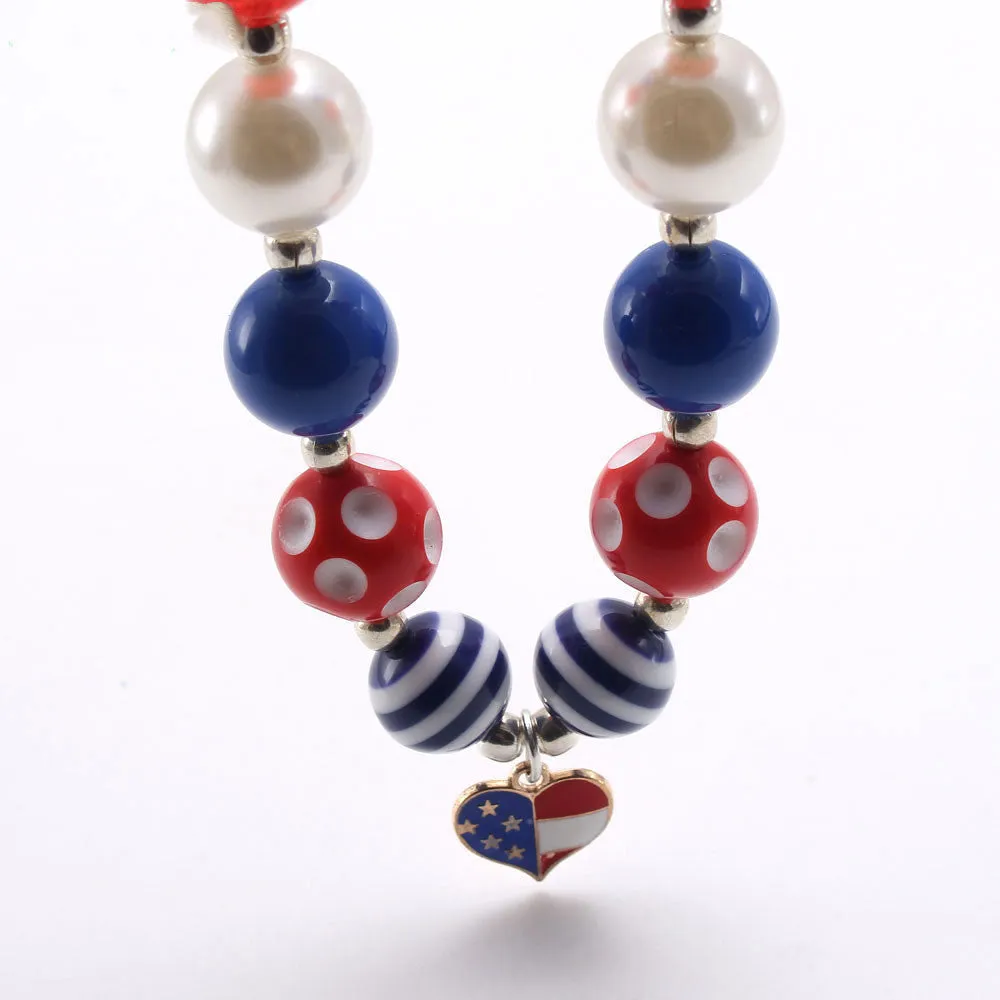 American Flag Pendant Children's Necklace