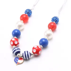 American Flag Pendant Children's Necklace