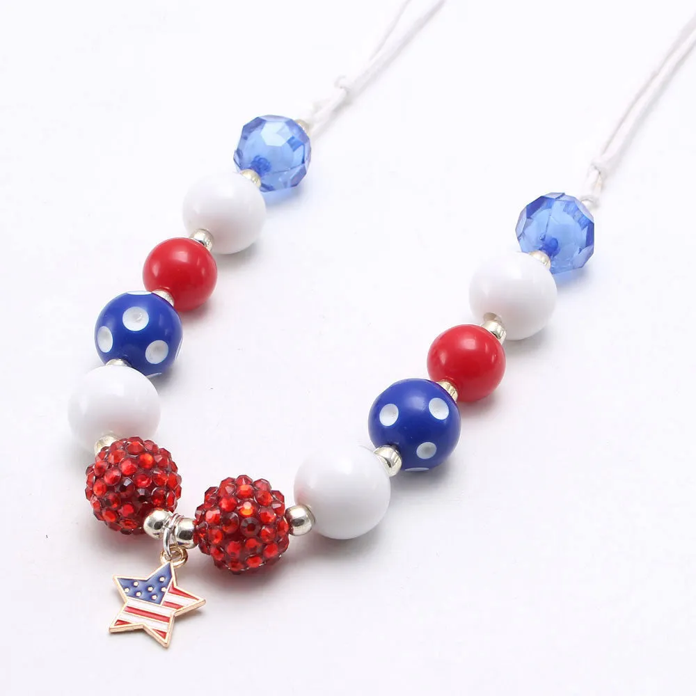 American Flag Pendant Children's Necklace