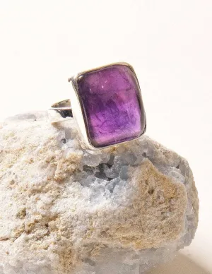 Amethyst Gemstone Ring - Size