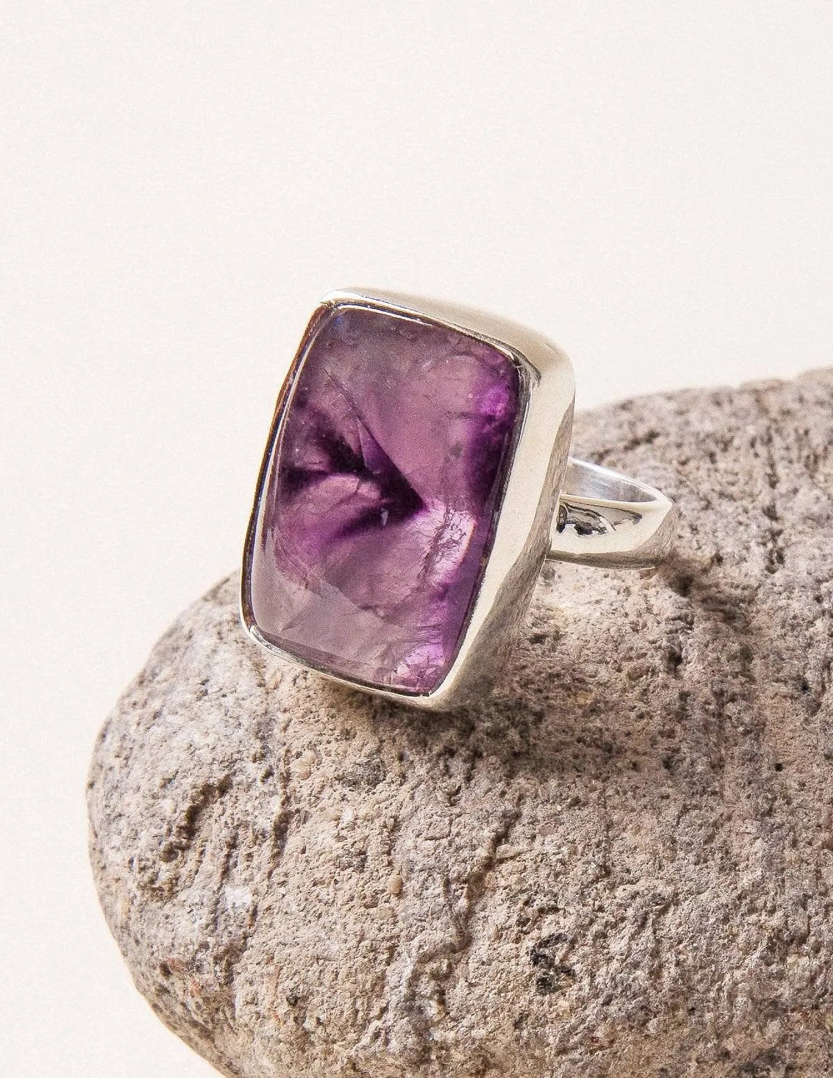 Amethyst Gemstone Ring - Size