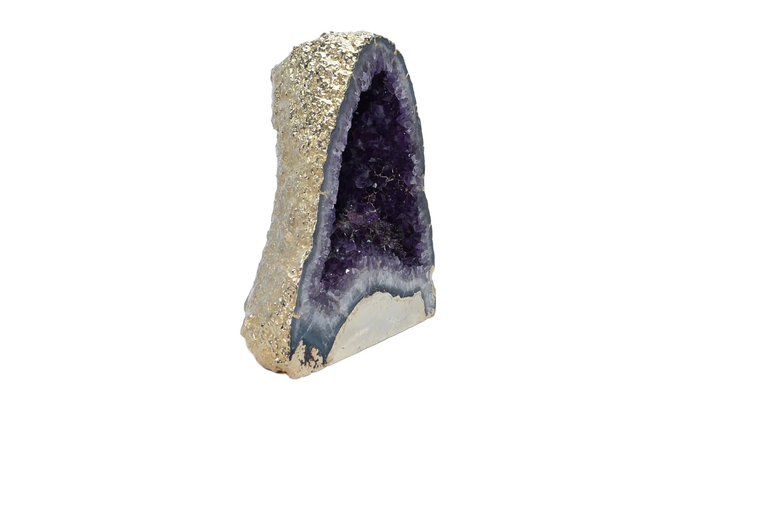 Amethyst Geode Gold Electroplated