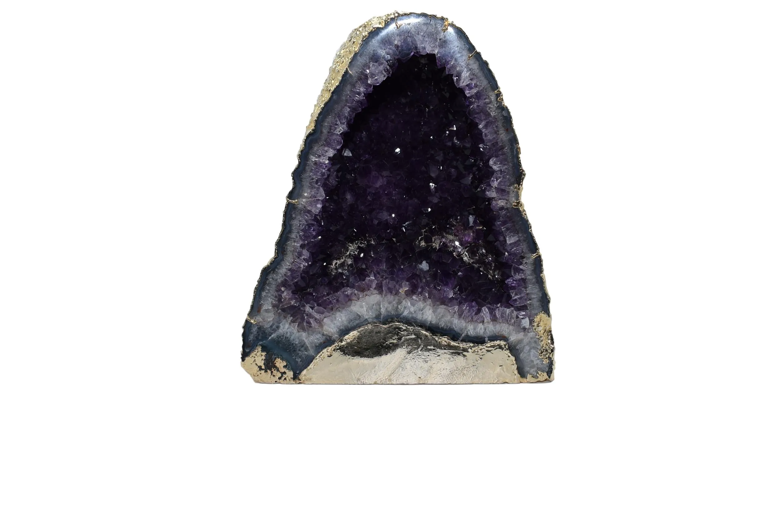 Amethyst Geode Gold Electroplated