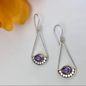 Amethyst Libra Earrings - VE215am