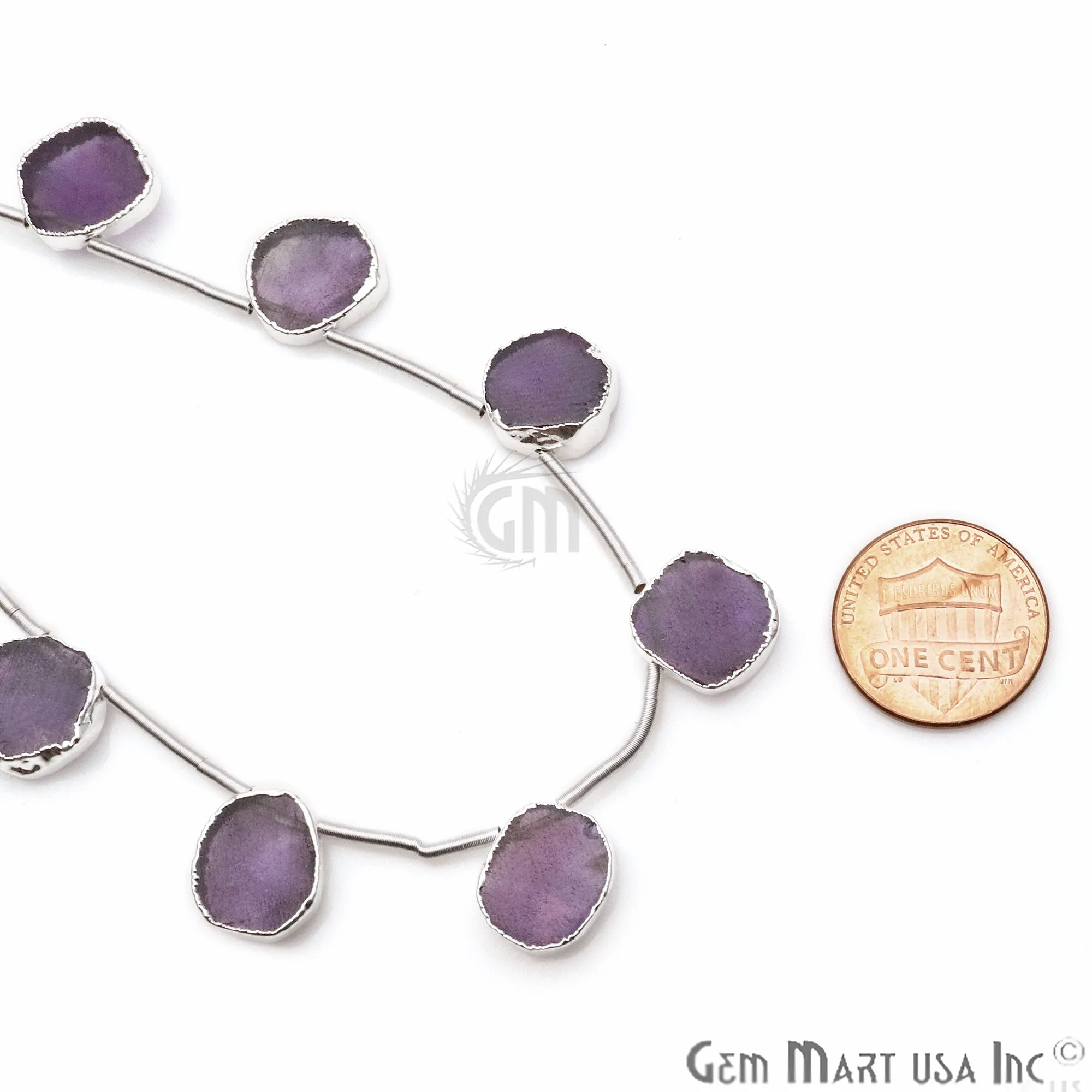 Amethyst Rough Beads, 9 Inch Gemstone Strands, Drilled Strung Briolette Beads, Free Form, 15x18mm