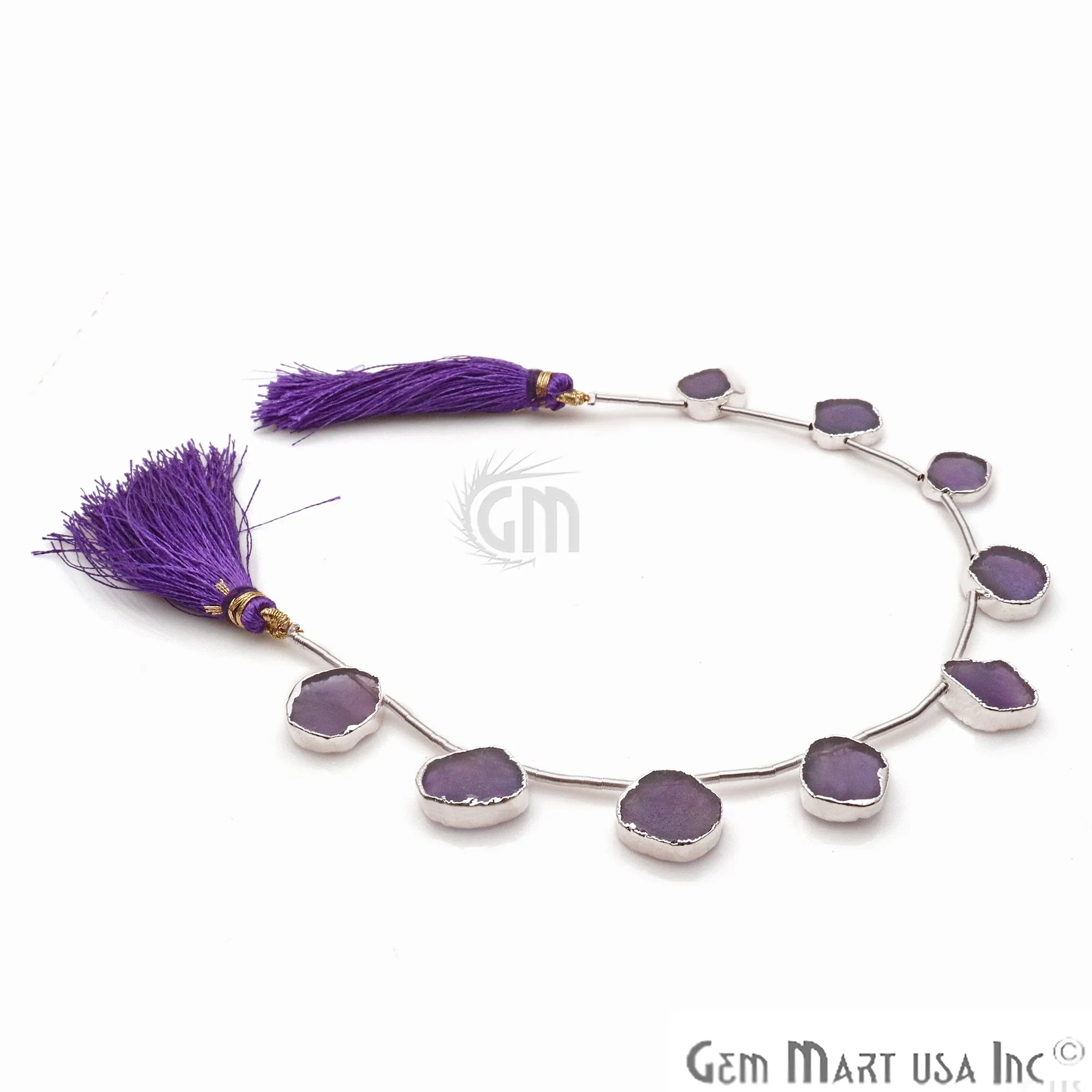 Amethyst Rough Beads, 9 Inch Gemstone Strands, Drilled Strung Briolette Beads, Free Form, 15x18mm