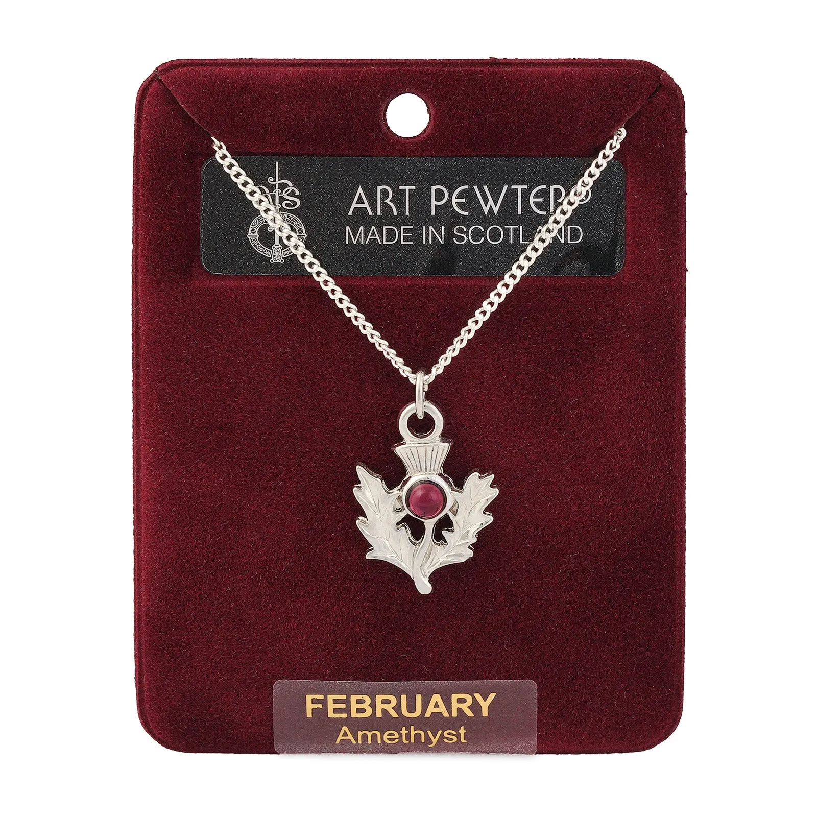 Art Pewter Thistle Pendant February