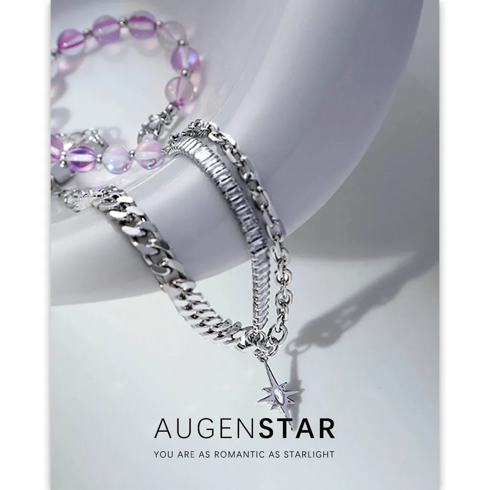 ASR | Gradient Purple Beaded Star Necklace