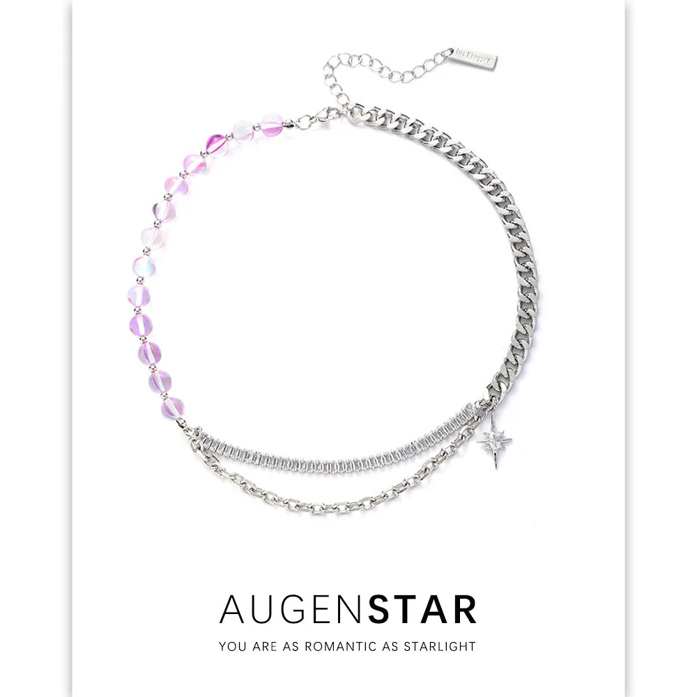 ASR | Gradient Purple Beaded Star Necklace