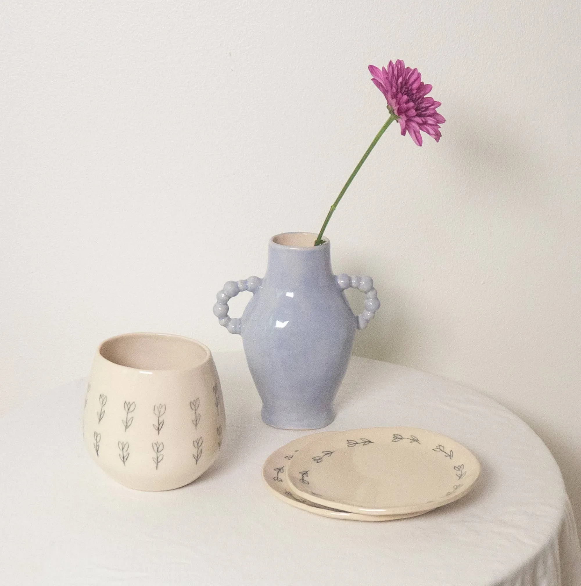 Beaded Bud Vase in Lavender