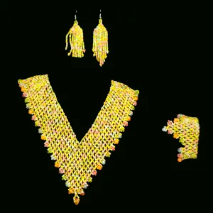 Beaded Jewelry Set - NA-OV-1003-Y