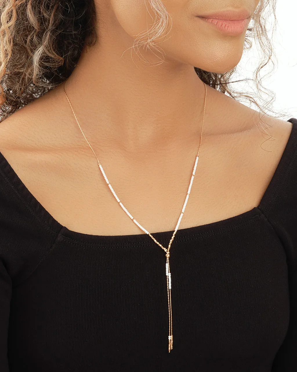 Beaded Sliding Bolo Necklace