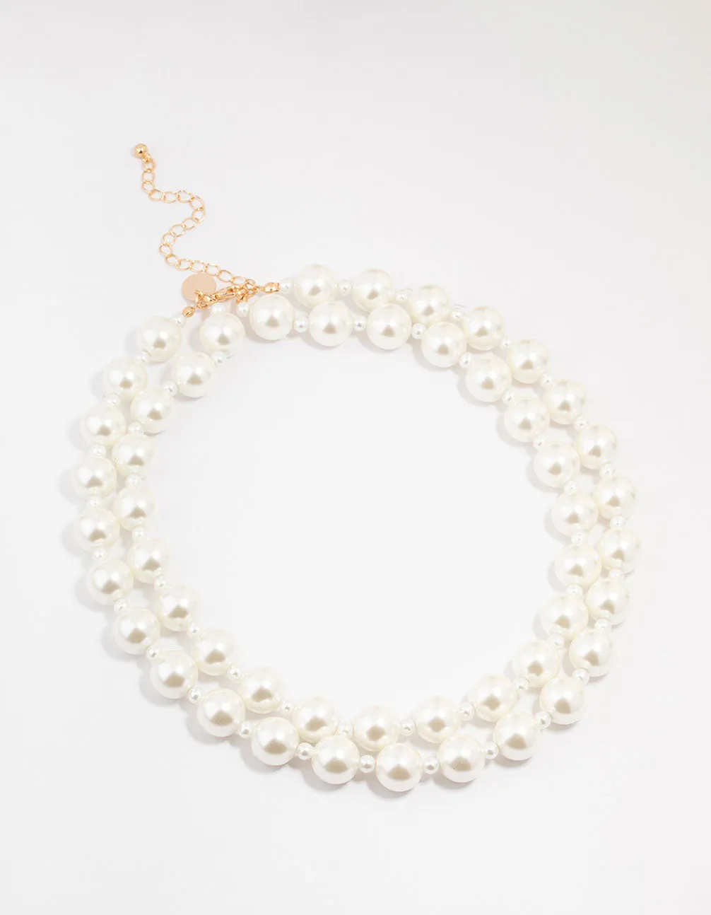 Beaded Statement Pearl Lariat Necklace