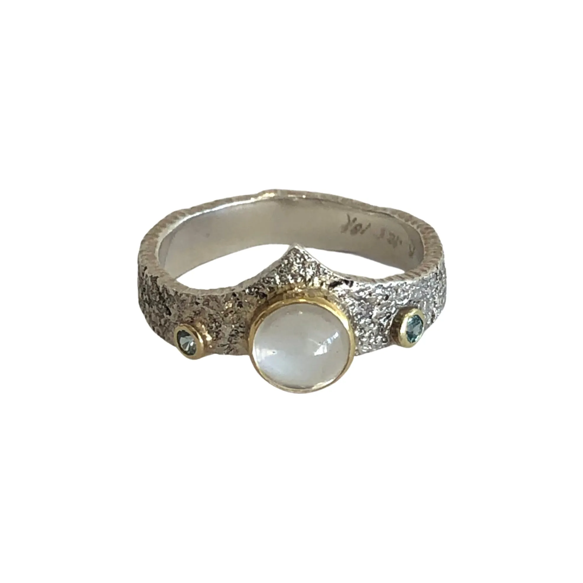 Bedrock Chevron Shape Moonstone Ring