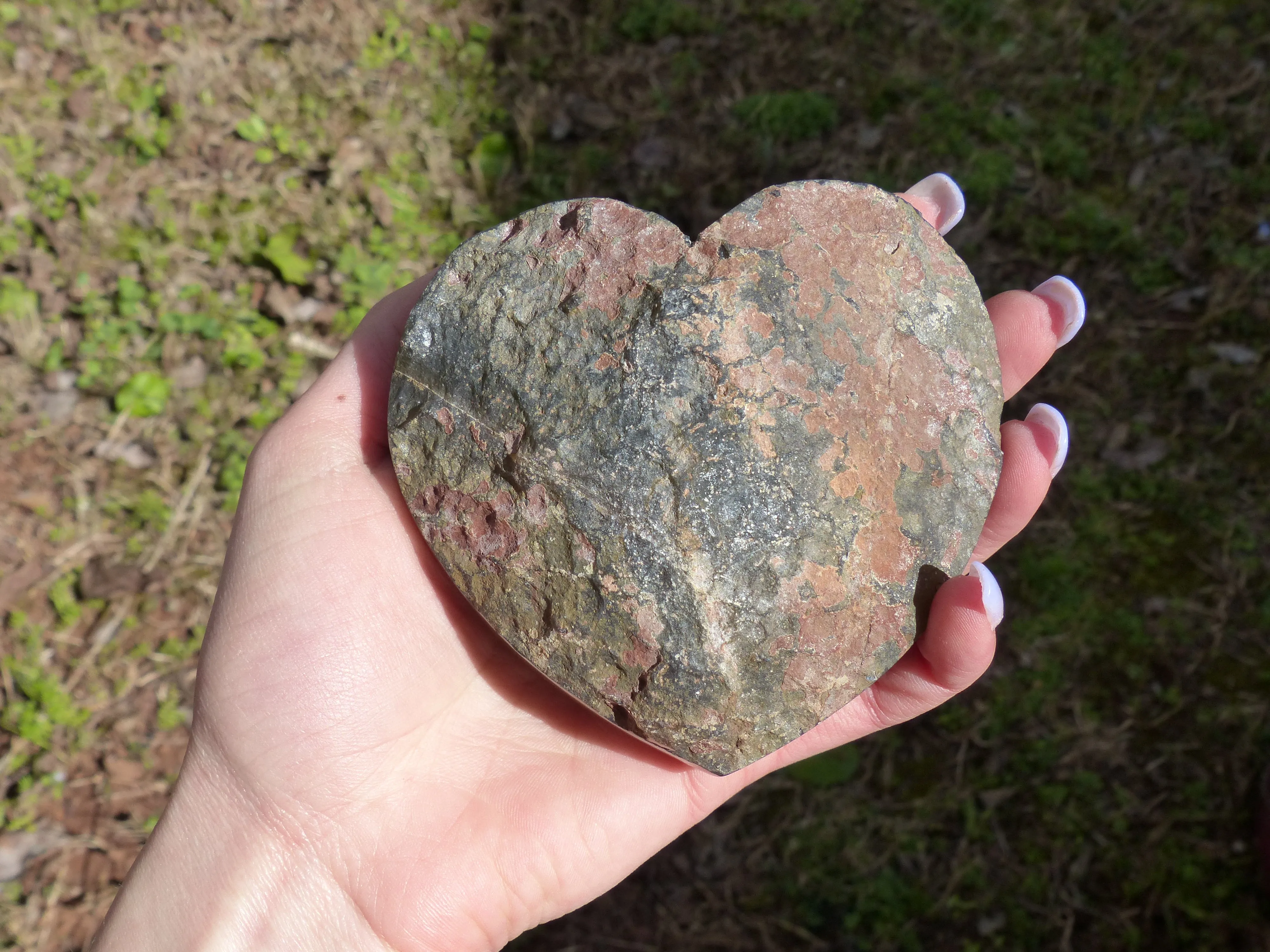 Black Amethyst Geode & Agate Heart (#9)