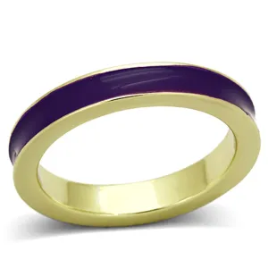 Brass Ring with Epoxy in Amethyst for Women Style LO2969