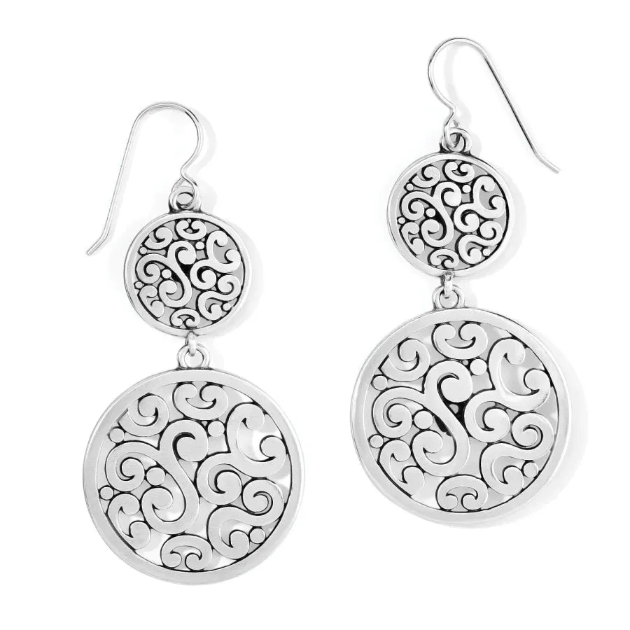 Brighton Contempo Medallion Duo French Wire Earrings (Silver or Gold)