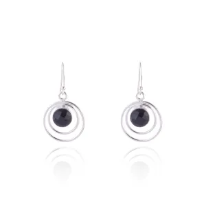 Camilla Earrings Black Onyx, Sterling Silver