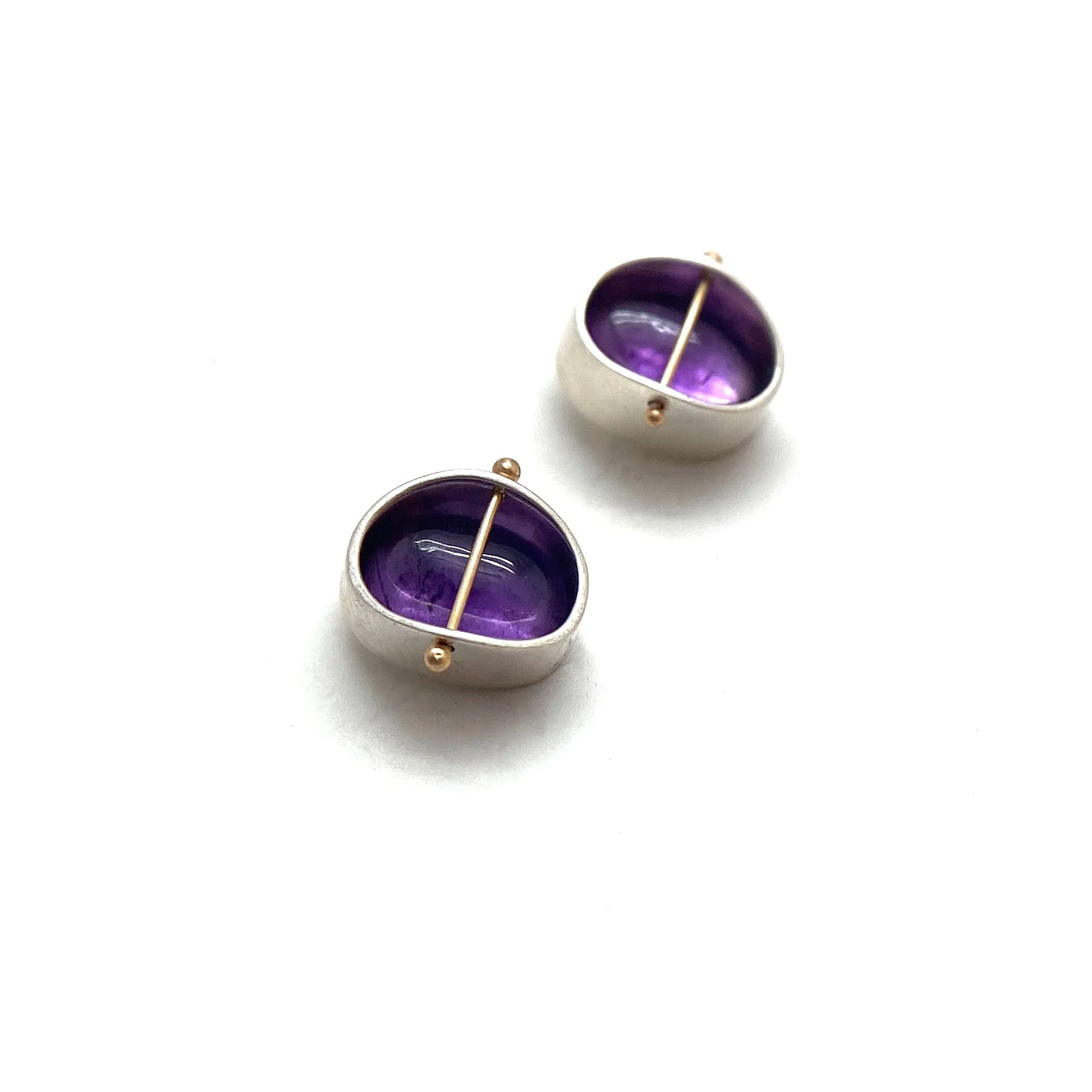 Captured Amethyst Studs