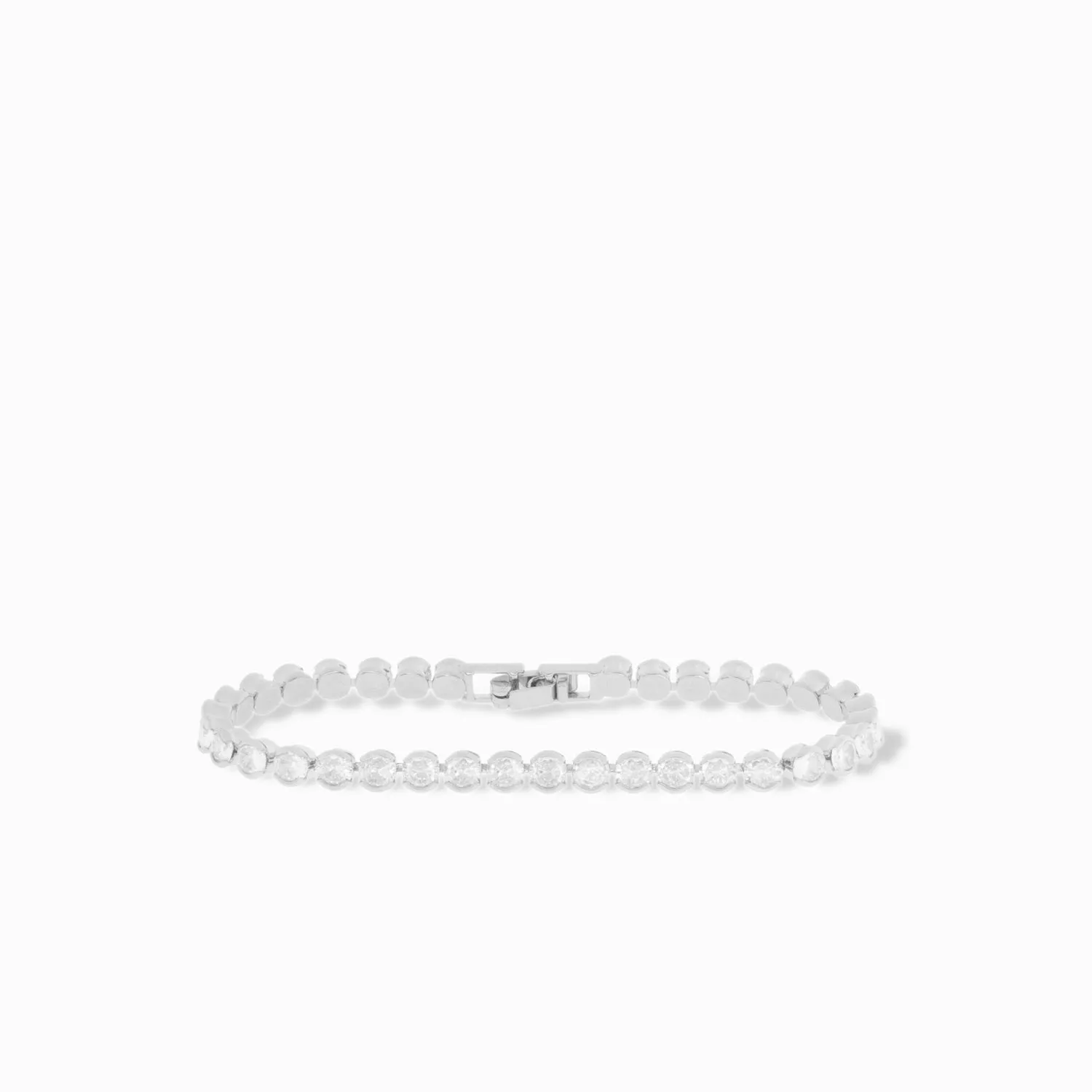 crystal bezel set tennis bracelet