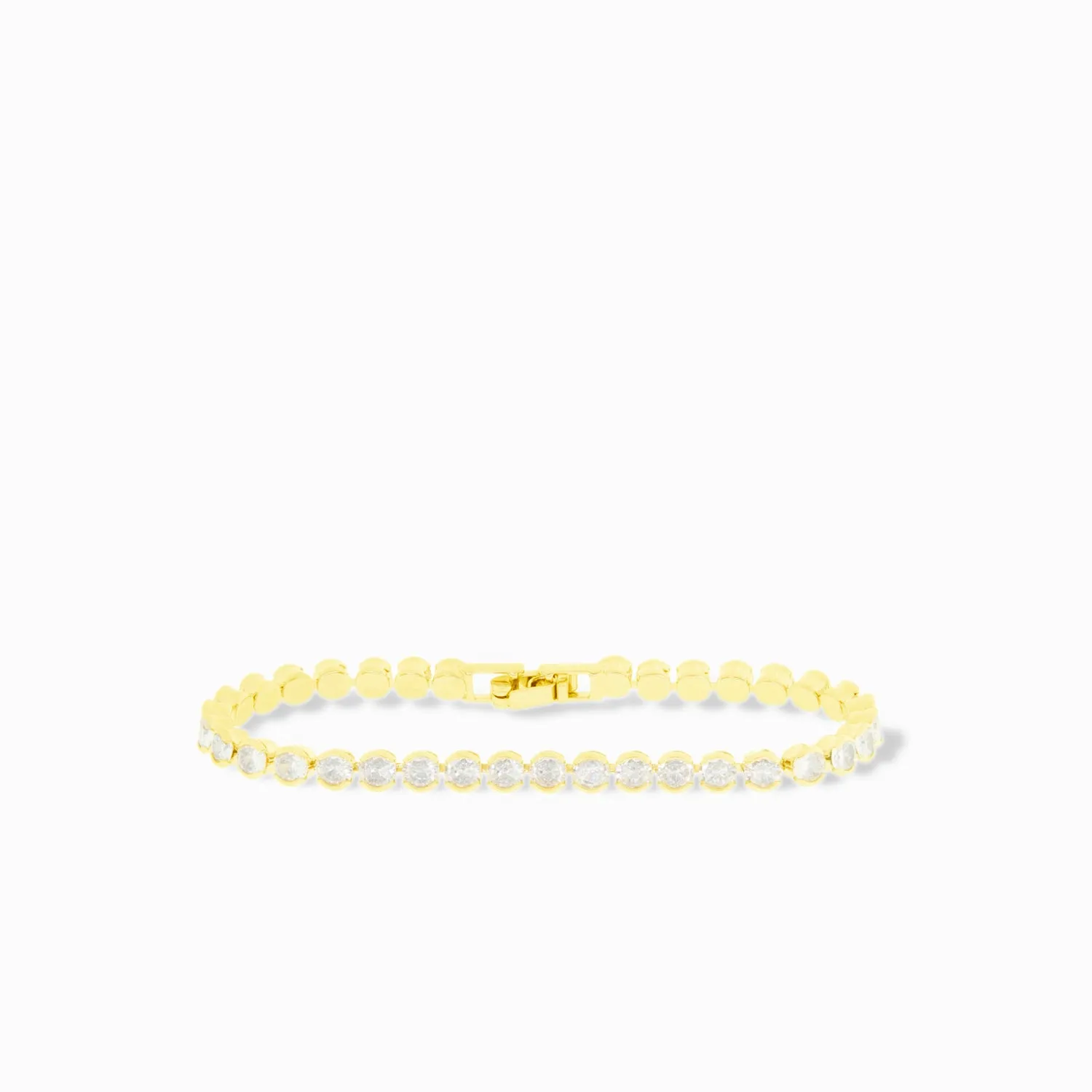 crystal bezel set tennis bracelet