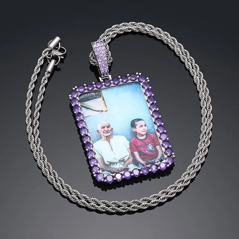 Custom Photo Necklace-Memorial Photo Necklace-Photo Pendant Necklace