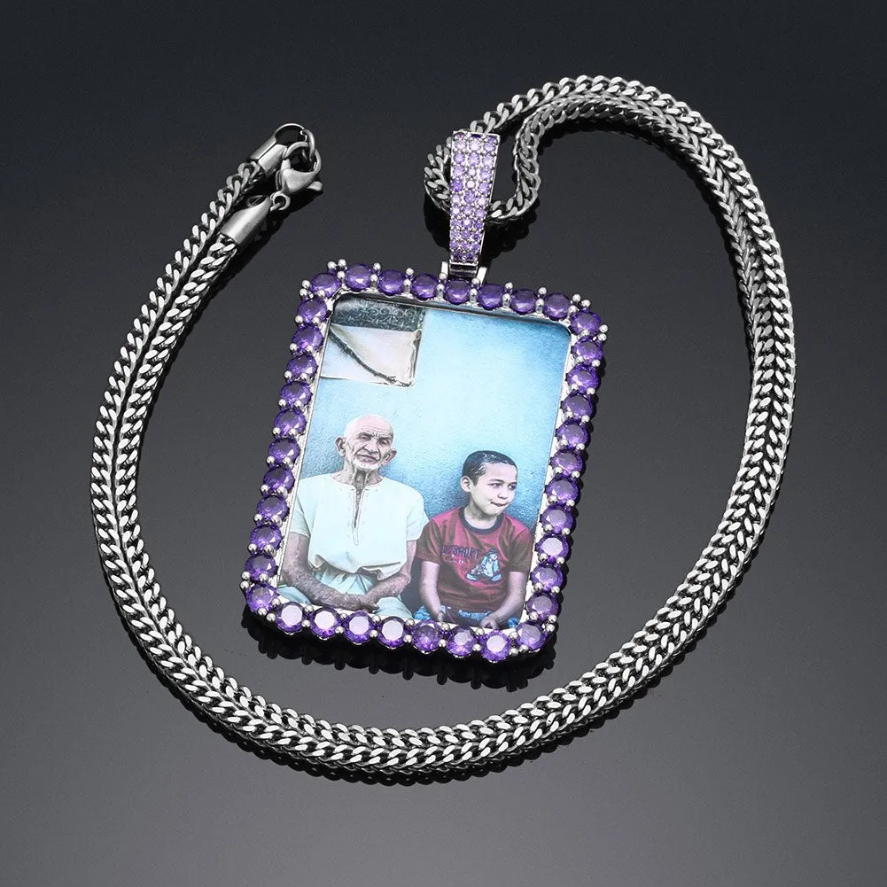 Custom Photo Necklace-Memorial Photo Necklace-Photo Pendant Necklace