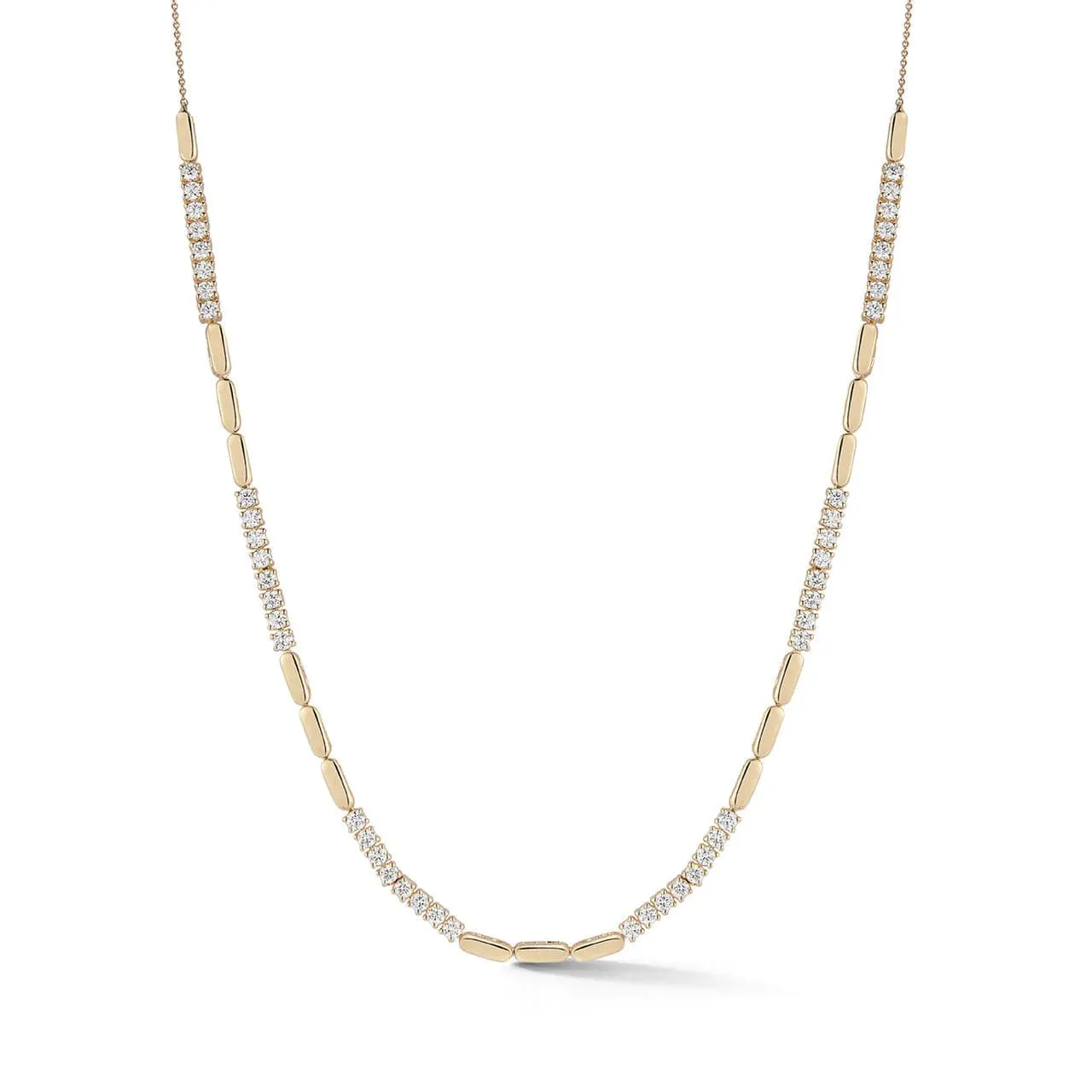 Dana Rebecca Designs Melody Eden Gold Bar Diamond Tennis Necklace - Yellow Gold