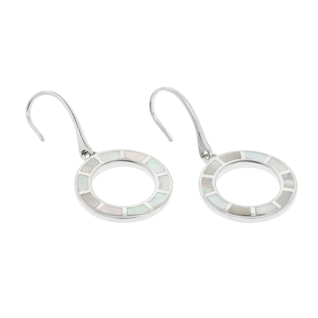 Dash Loop Circle Drop Gemstone Sterling Silver Earrings | Jan Leslie