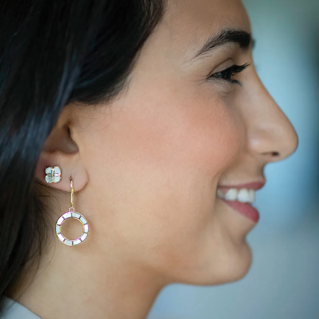 Dash Loop Circle Drop Gemstone Sterling Silver Earrings | Jan Leslie