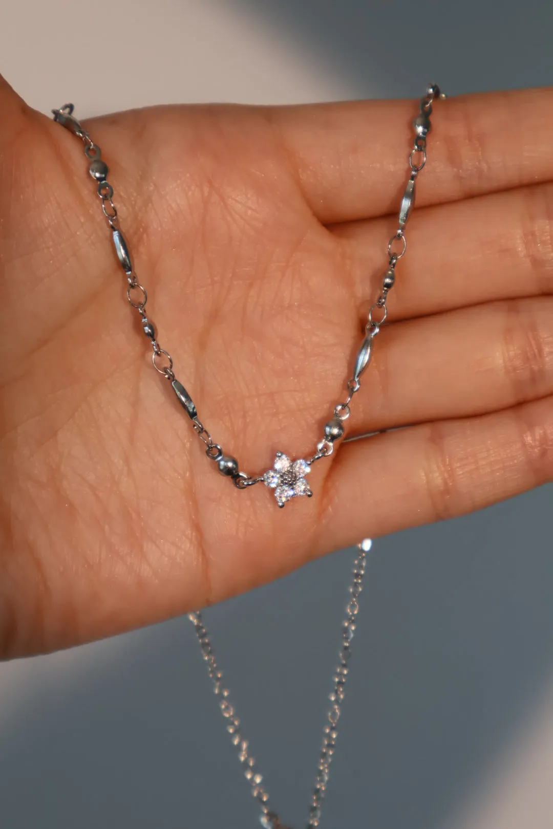 Diamond Flower Necklace