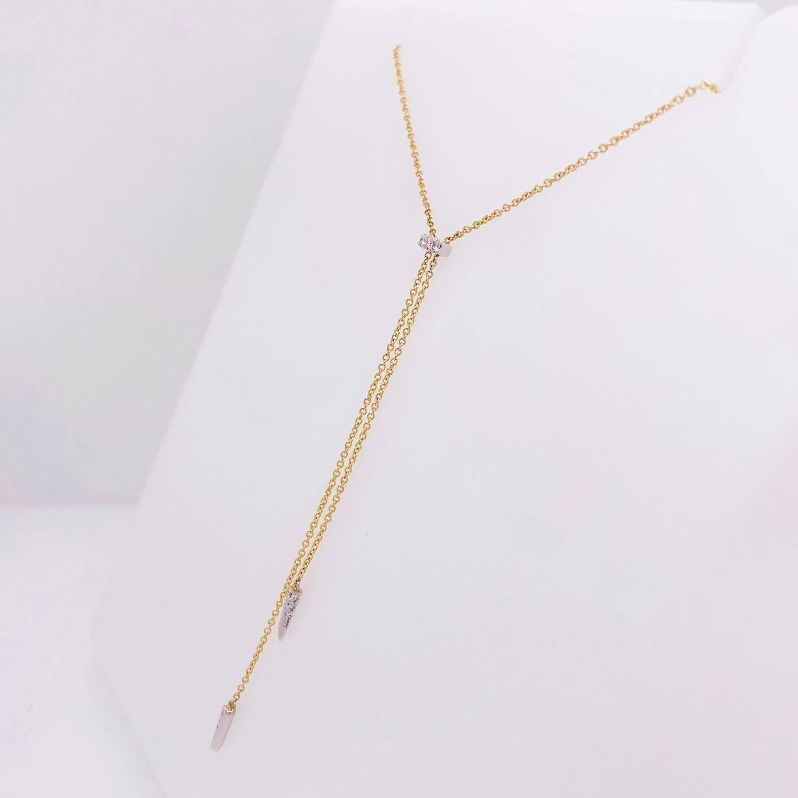 Diamond Lariat Tassel Necklace