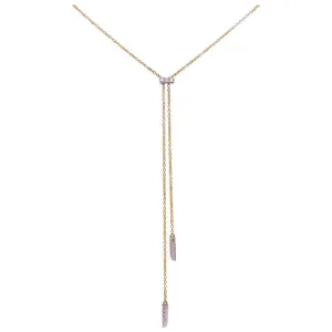 Diamond Lariat Tassel Necklace