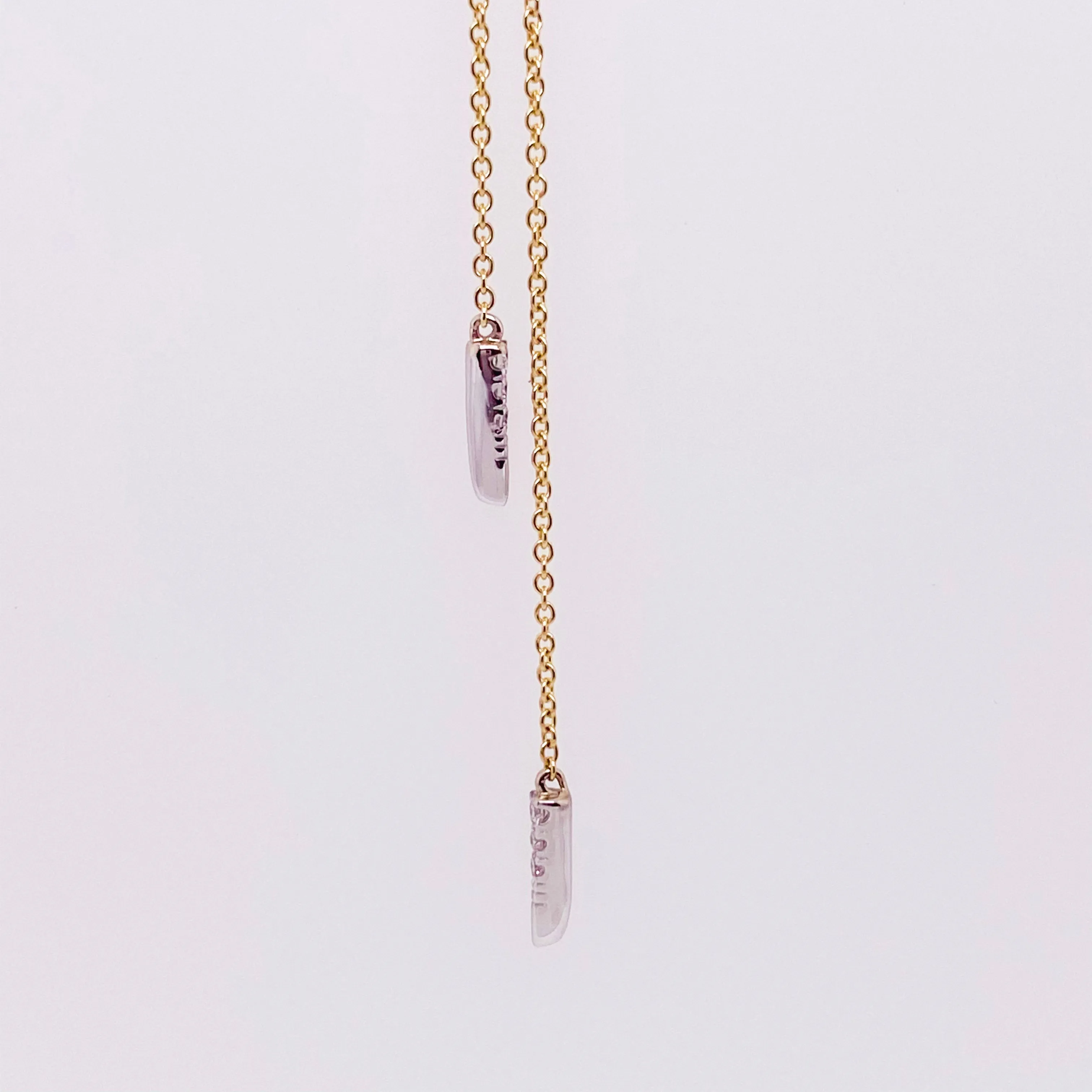 Diamond Lariat Tassel Necklace